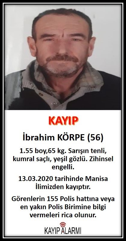 Kayıp İbrahim KÖRPE (56)