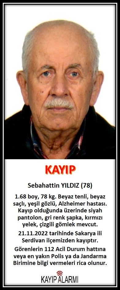 Kayıp Sebahattin YILDIZ (78)