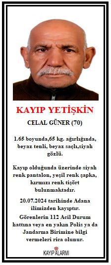 Kayıp Celal GÜNER (70)