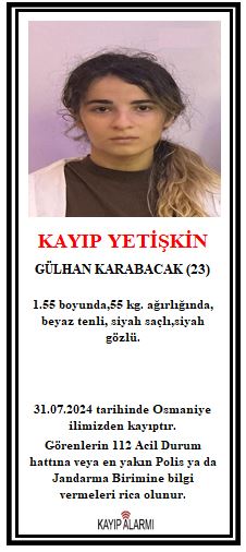 Kayıp Gülhan KARABACAK (23)